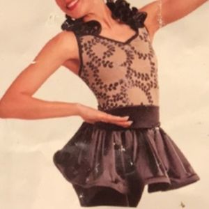 Curtain call costume black and nude